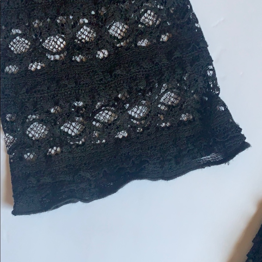 Dress Lace black flare sleeves M New Fever brand - Picture 10 of 15